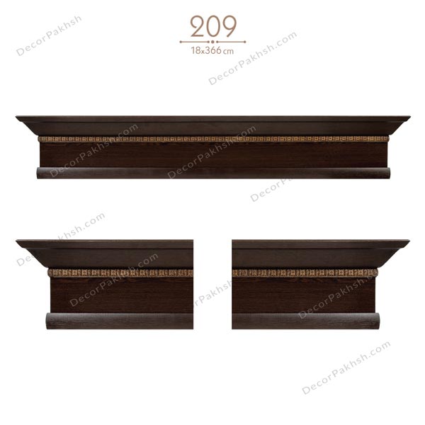 قاب پرده MDF تاج دار