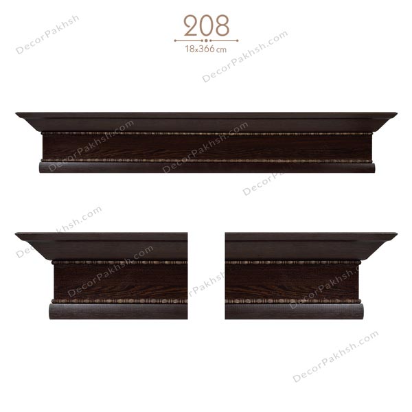 قاب پرده MDF تاج دار
