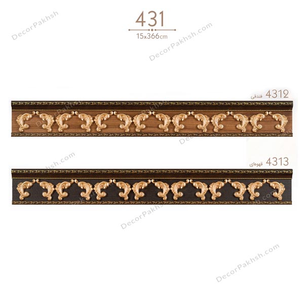 قاب پرده MDF تاج دار